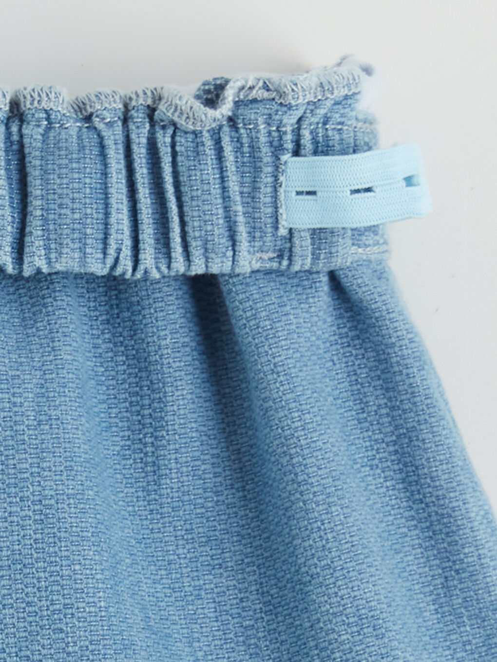 İndigo Beli Ayarlanabilir Lastikli Kız Çocuk Jean Etek-1