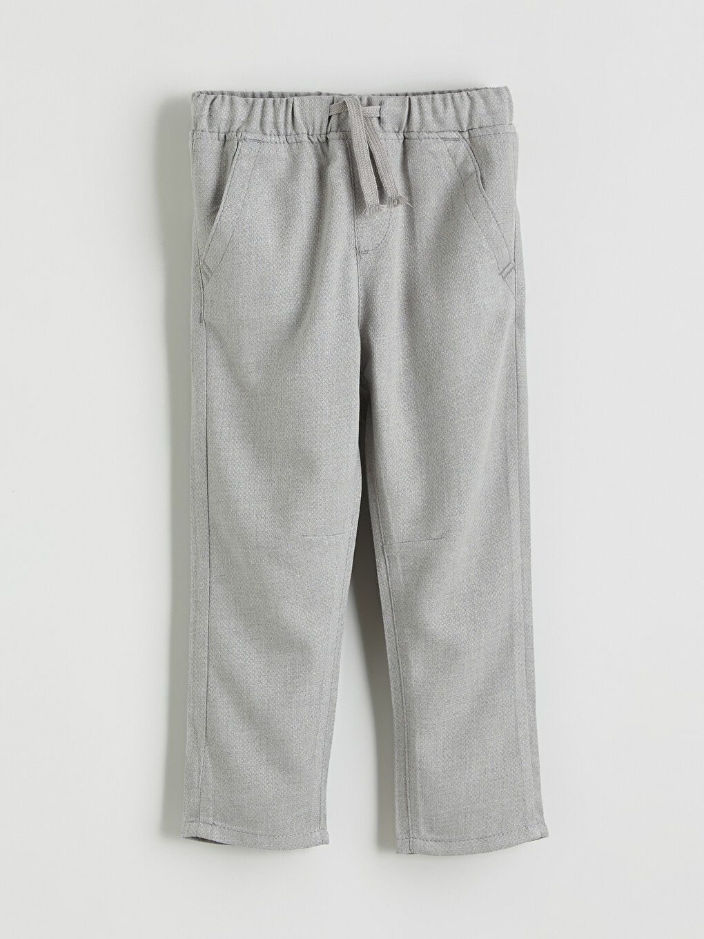 Gri Beli Lastikli Erkek Çocuk Pantolon