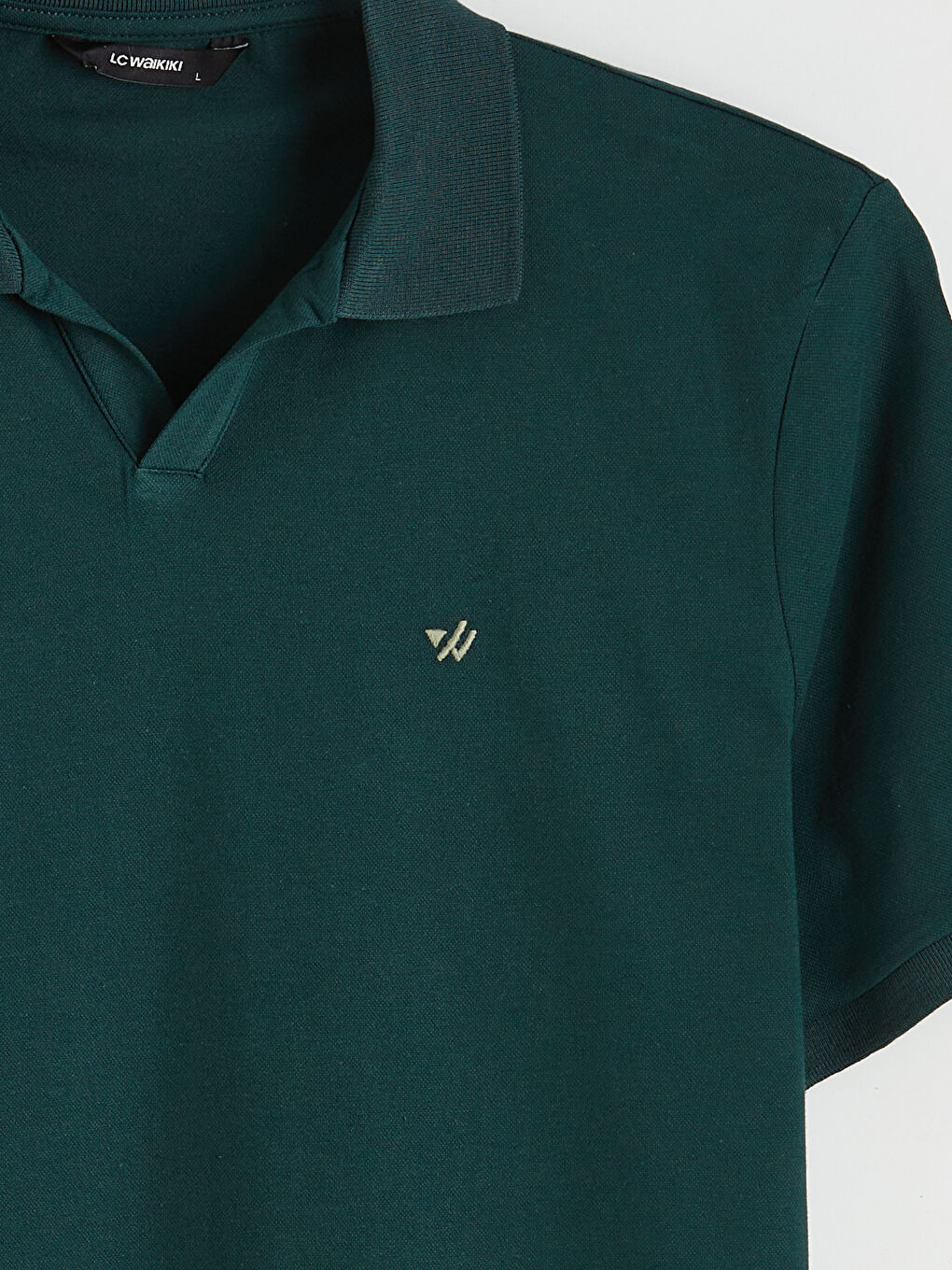 Yeşil Polo Yaka Pike Erkek Tişört-1