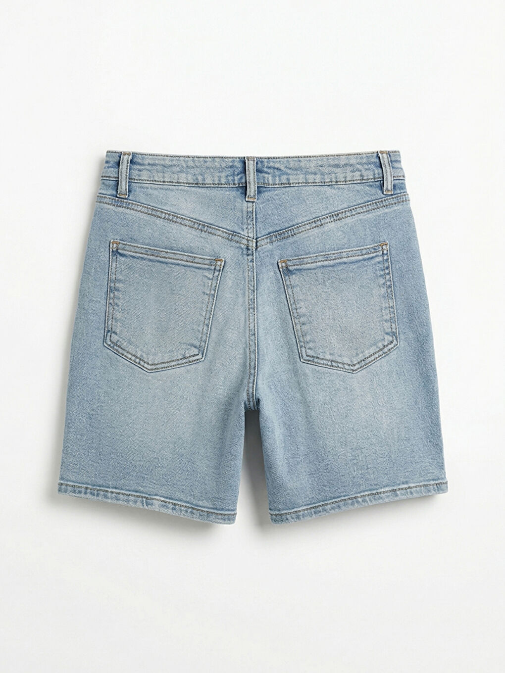 Woman BLUE Denim Shorts-5
