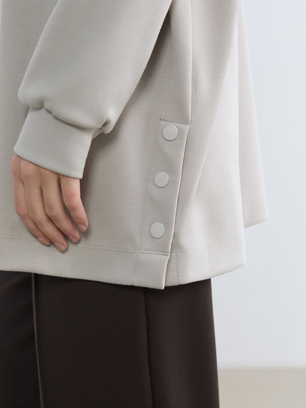 Woman GREY Sweatshirt Tunic-2