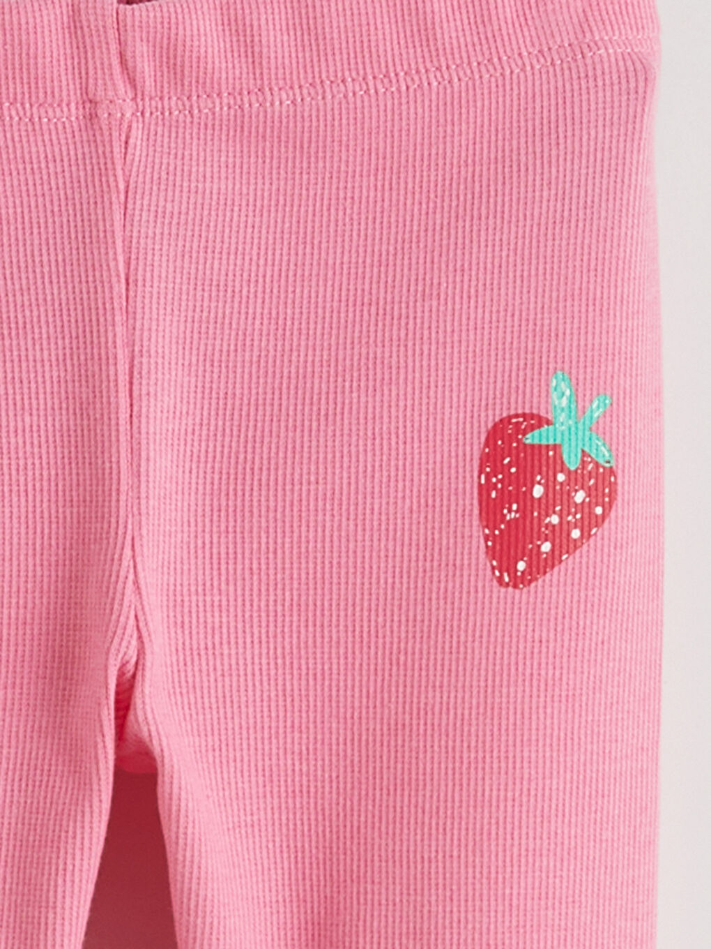 Pembe Çiçek Baskılı Kız Çocuk Tayt-2