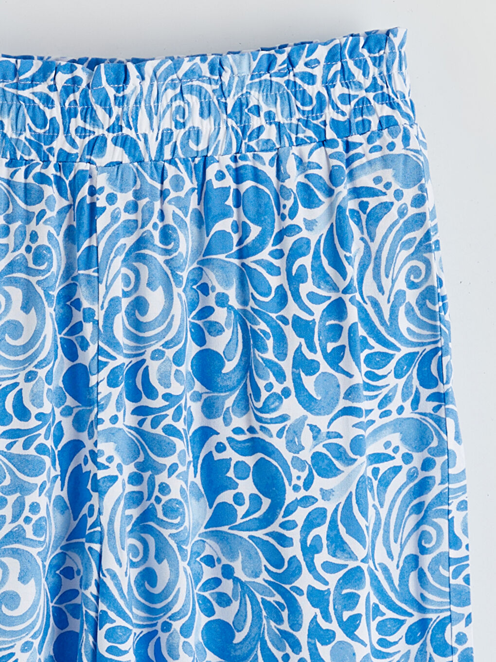 Elastic Waist Patterned Girls' Trousers-1