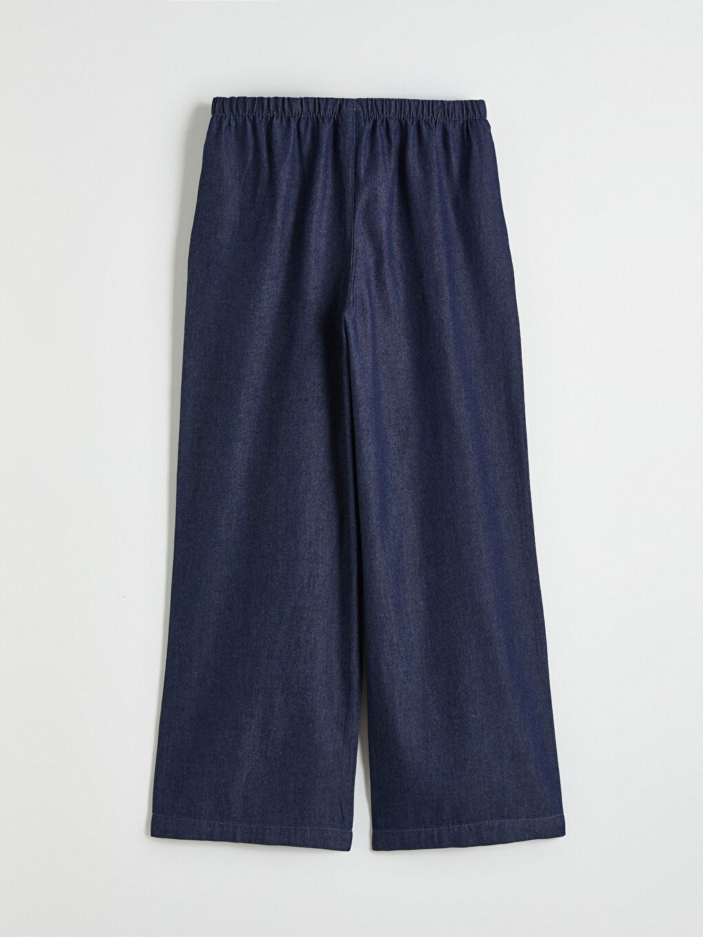 Lacivert Beli Lastikli Kız Çocuk Gabardin Pantolon-2