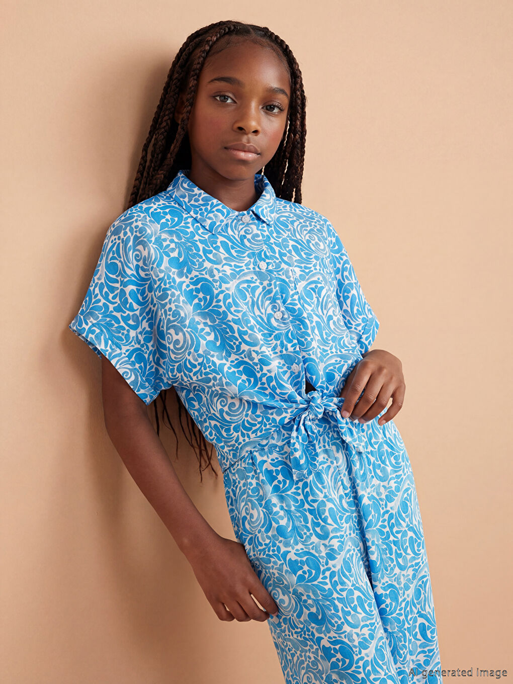 Patterned Girls' Shirt