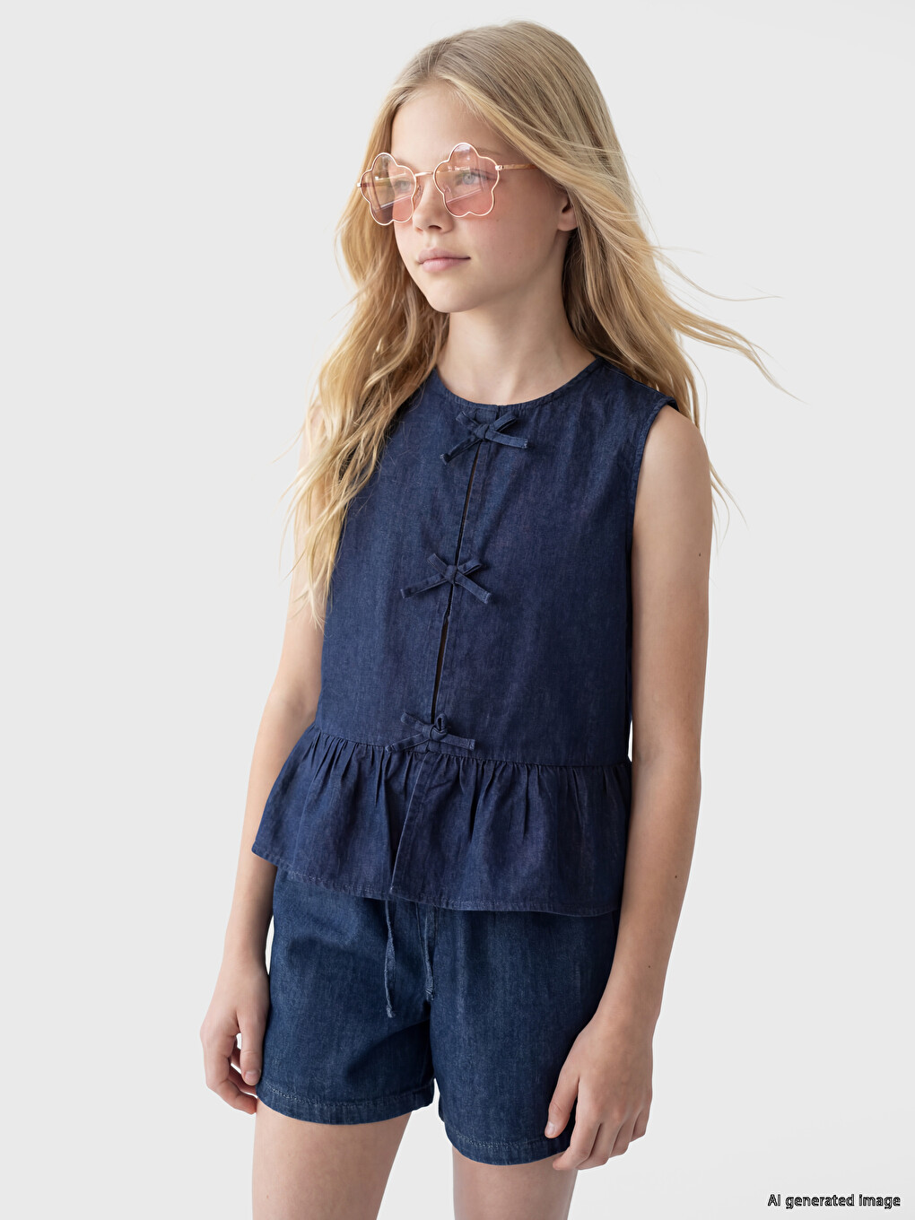 Girl Navy Blouse-1