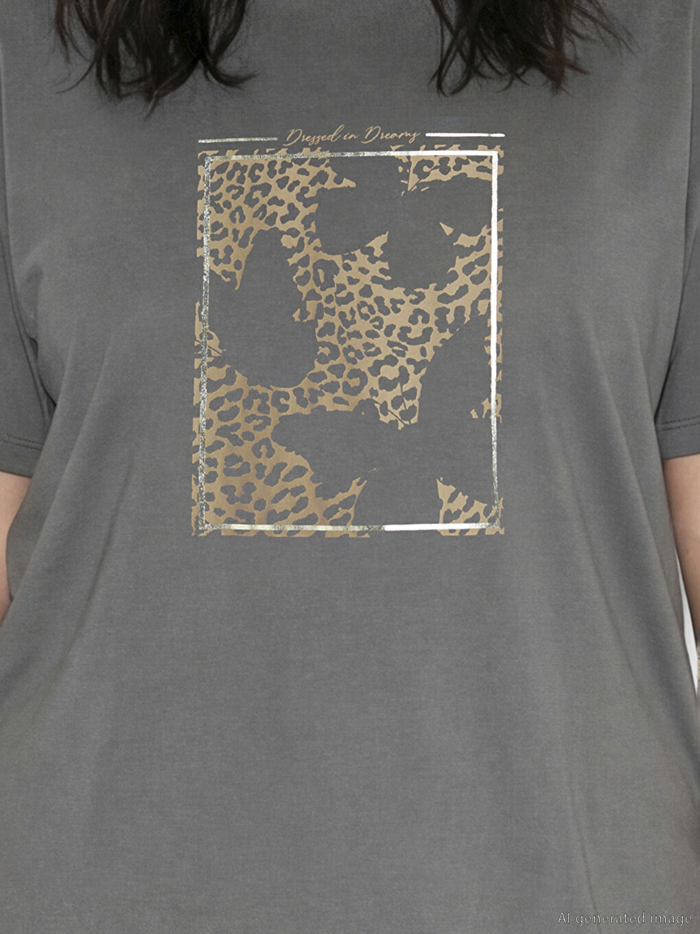 Crew Neck Printed Women's T-Shirt-2