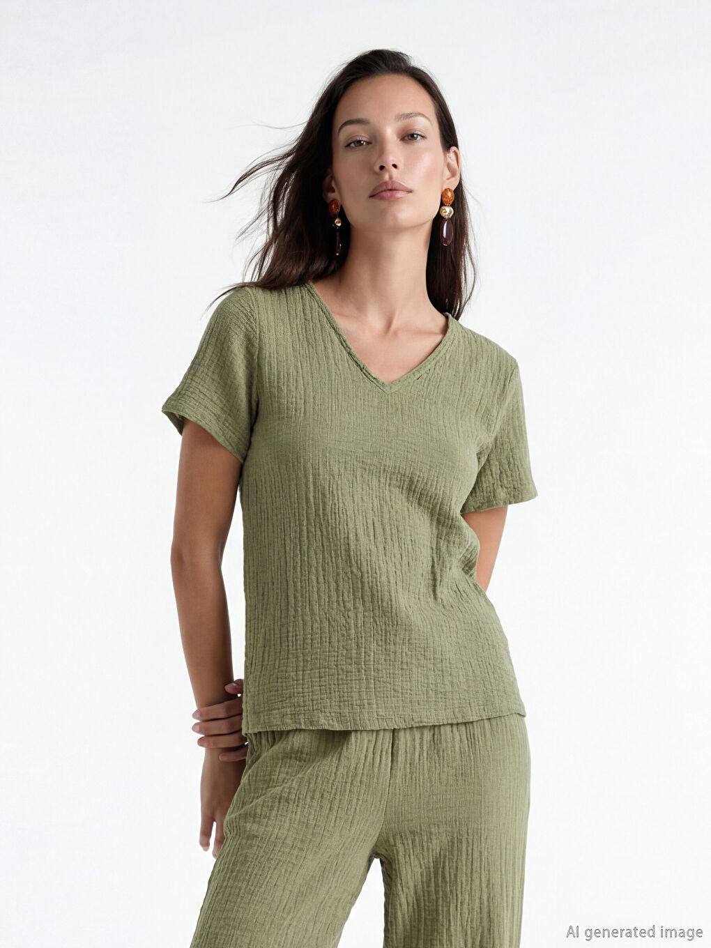 Woman GREEN T-Shirt-1