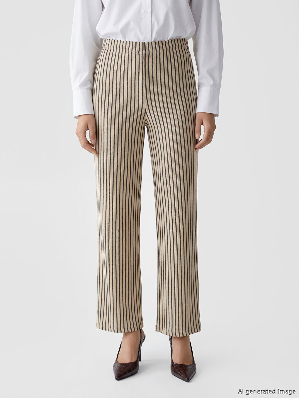 Woman BEIGE Trousers-1