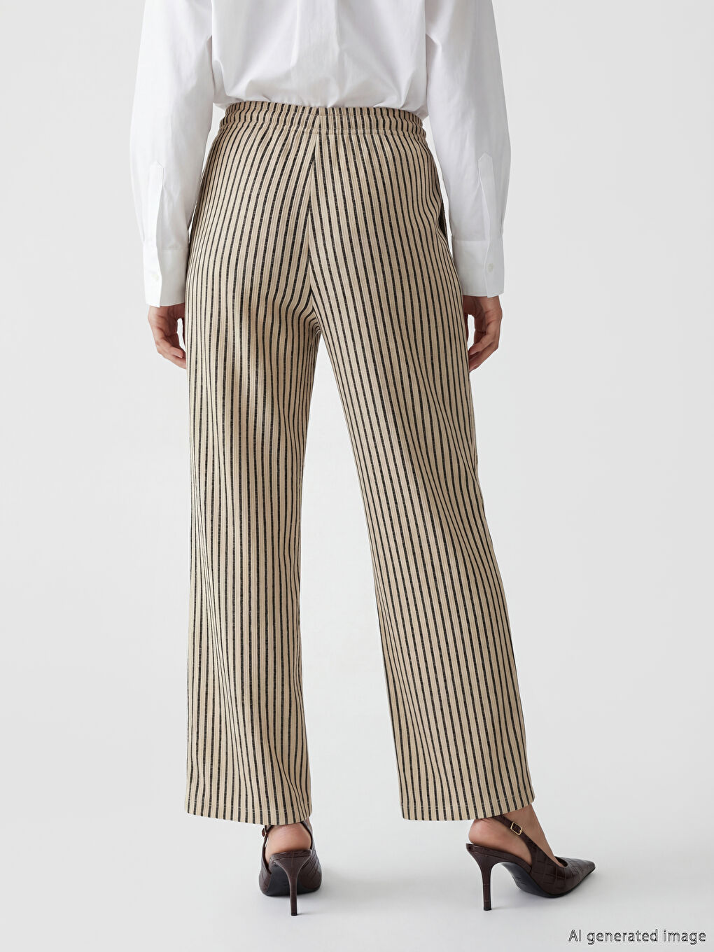 Woman BEIGE Trousers-3