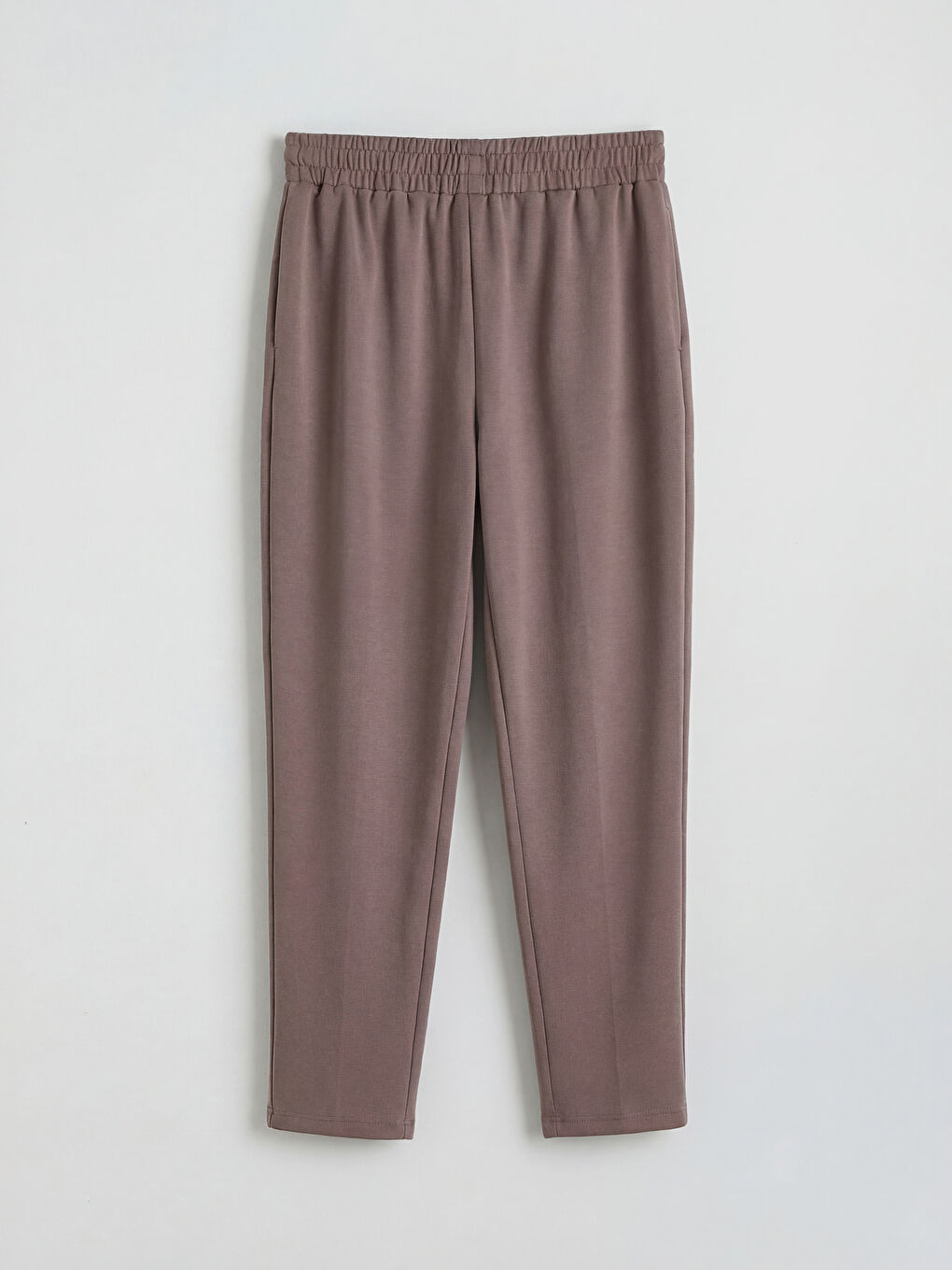 Kahverengi Beli Lastikli Kadın Eşofman Altı-5