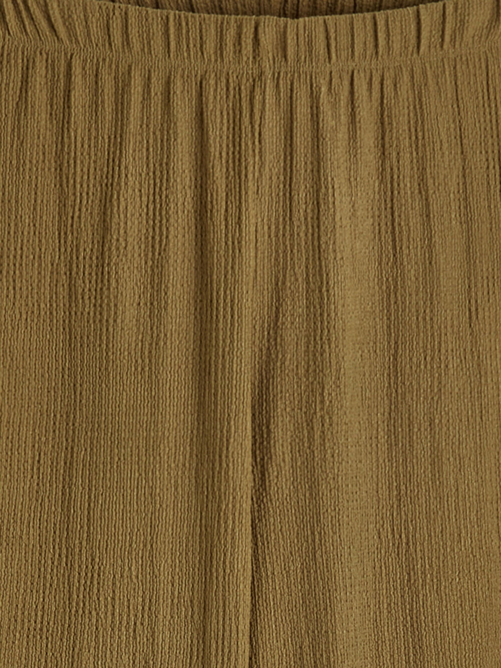 Textured Women's Trousers with Elastic Waistband-1