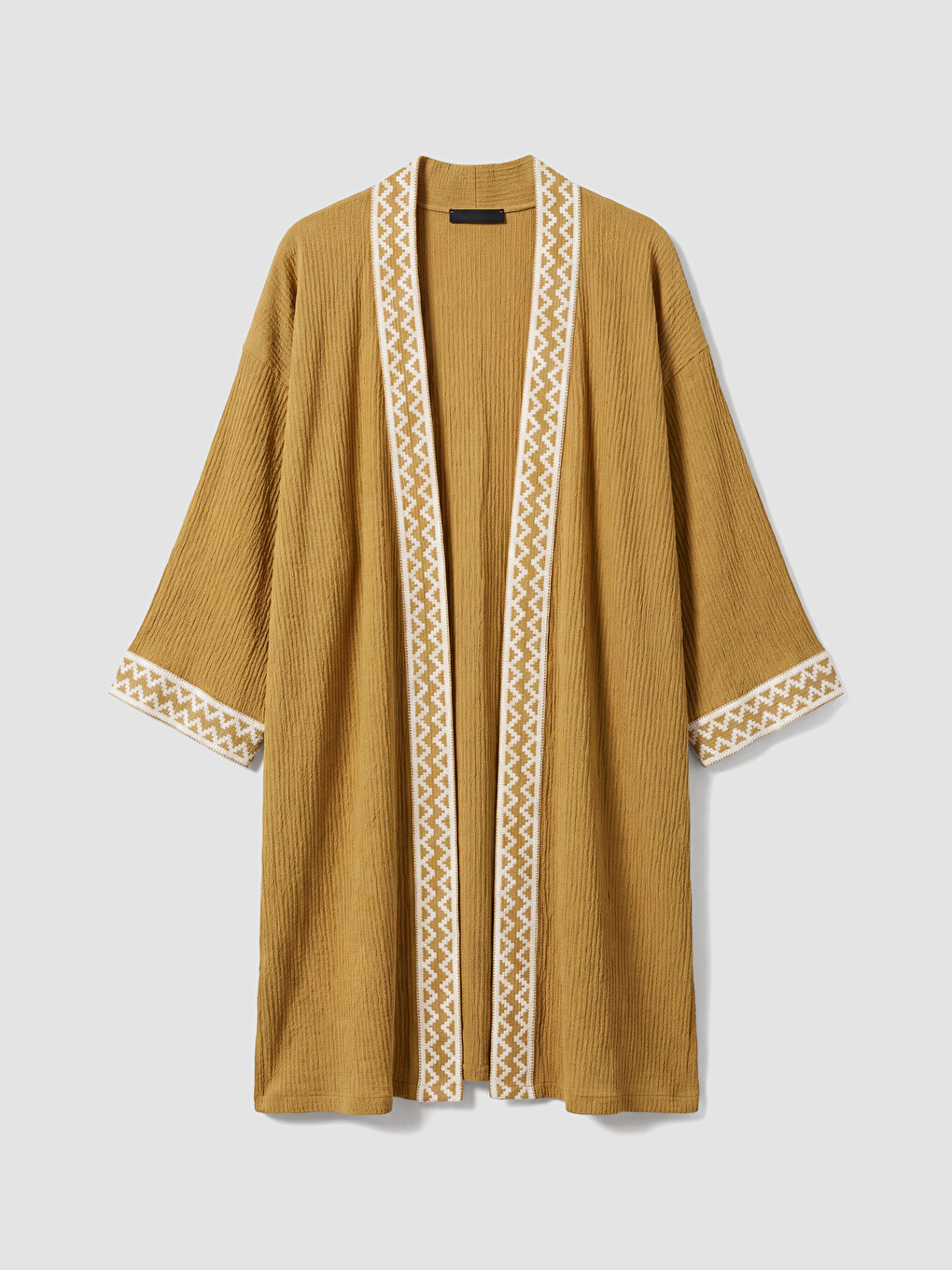 Shawl Collar Patterned Women's Kimono