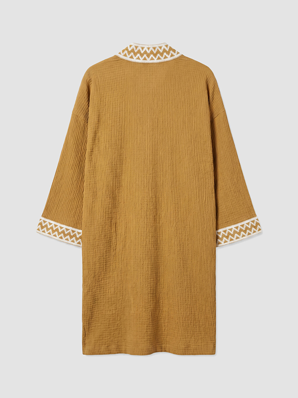 Shawl Collar Patterned Women's Kimono-1