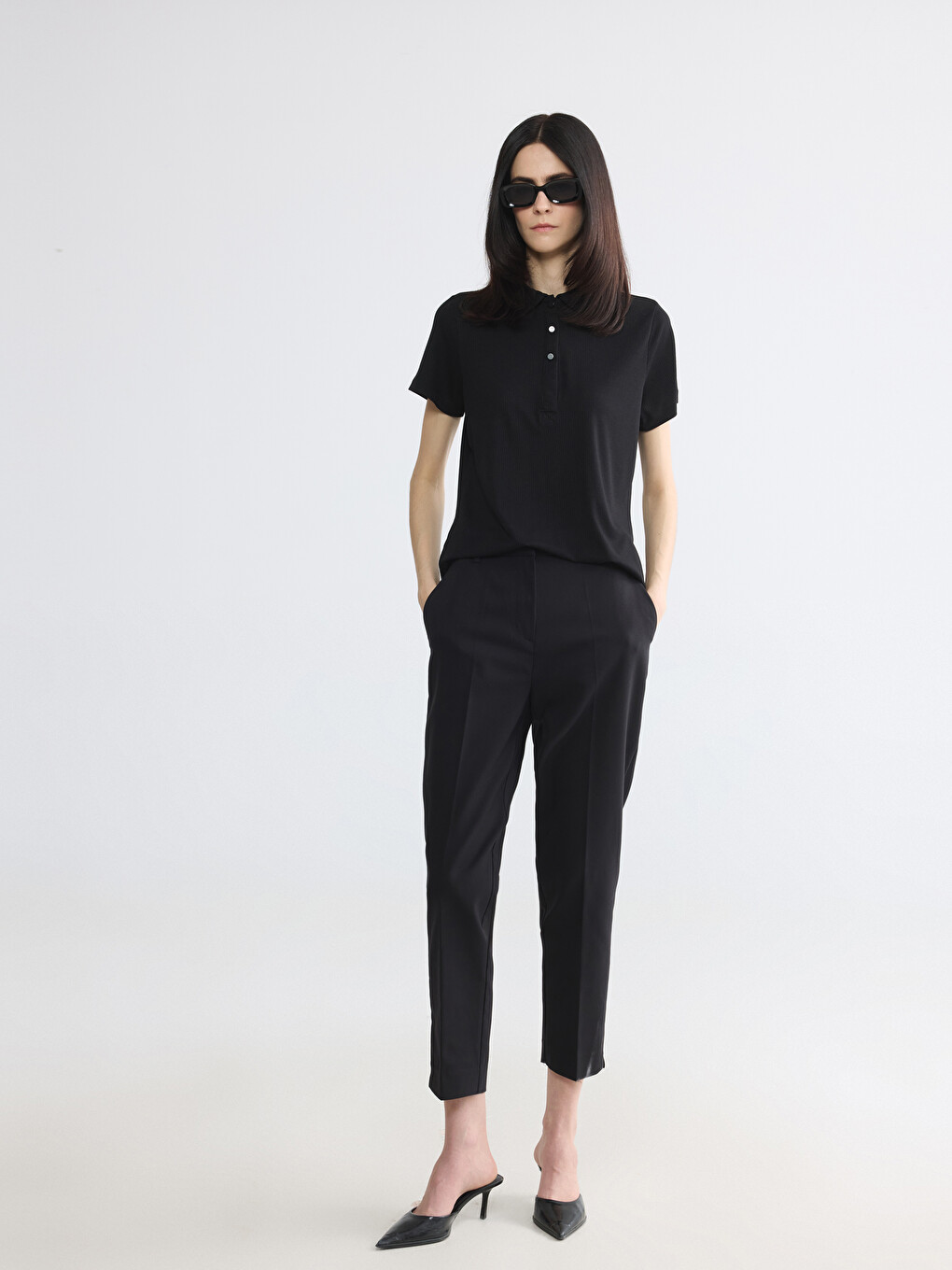 Polo Collar Women's T-Shirt-1