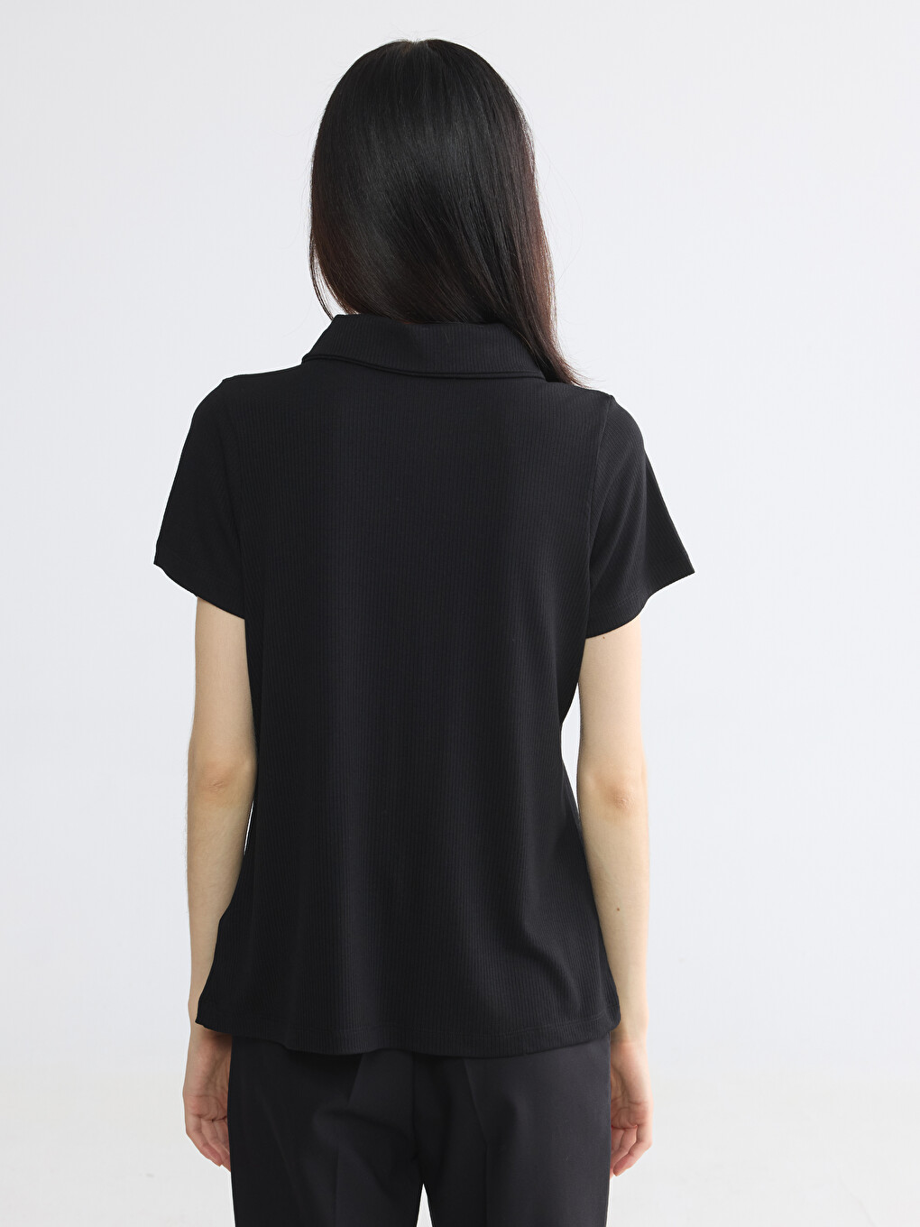 Polo Collar Women's T-Shirt-3