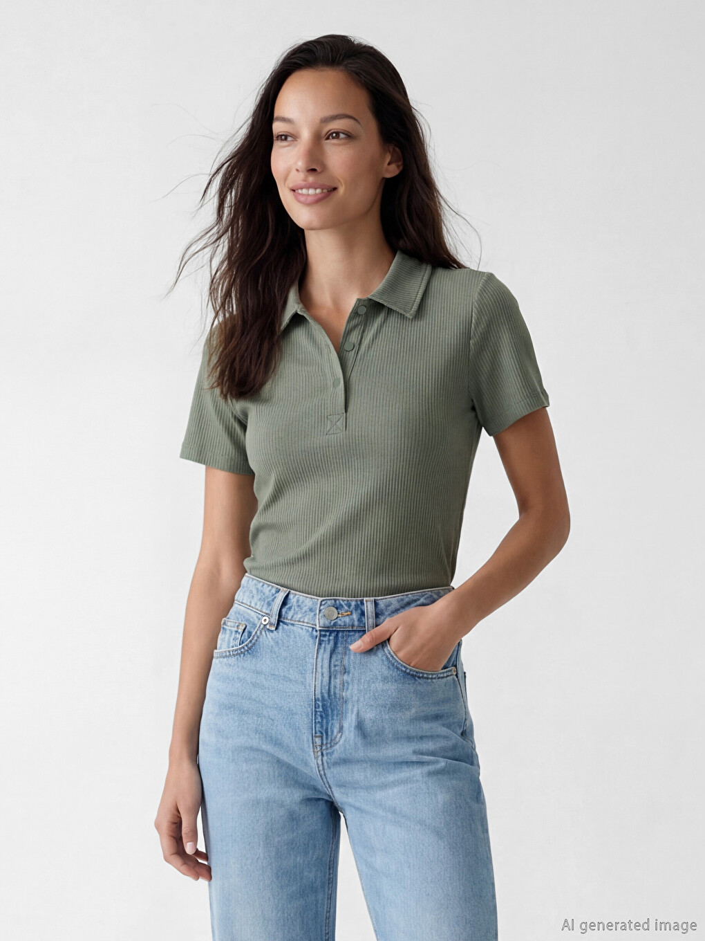 Polo Collar Women's T-shirt