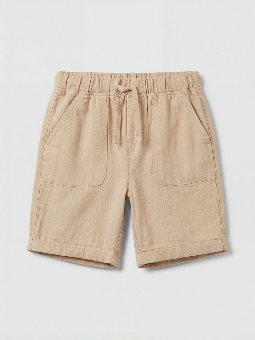 Bej Erkek Çocuk Gömlek ve Şort-3