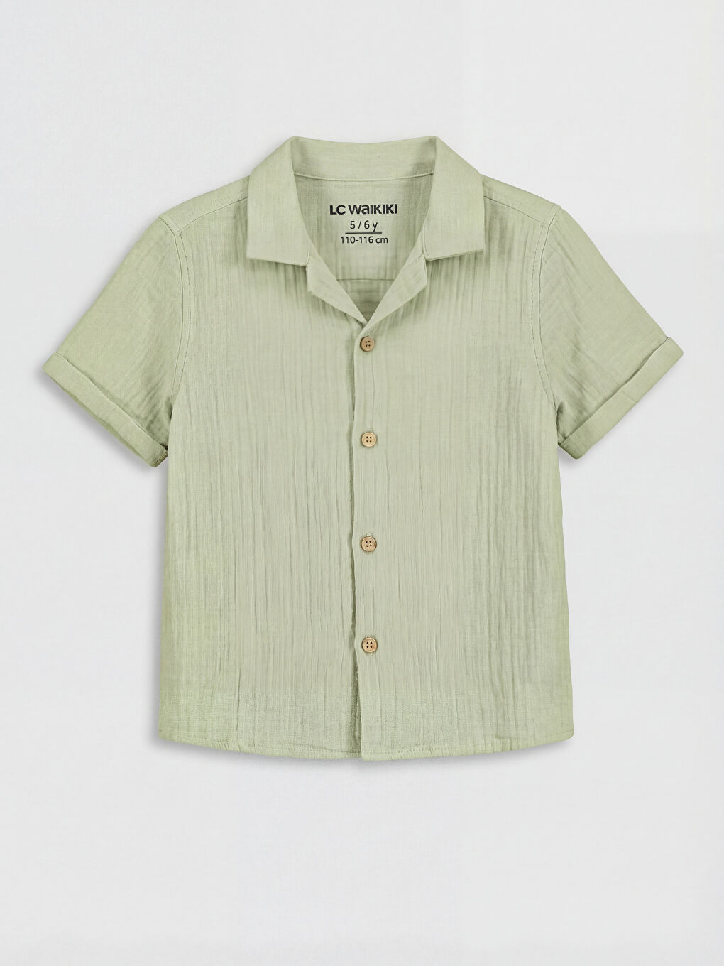 Yeşil Erkek Çocuk Gömlek ve Şort-1