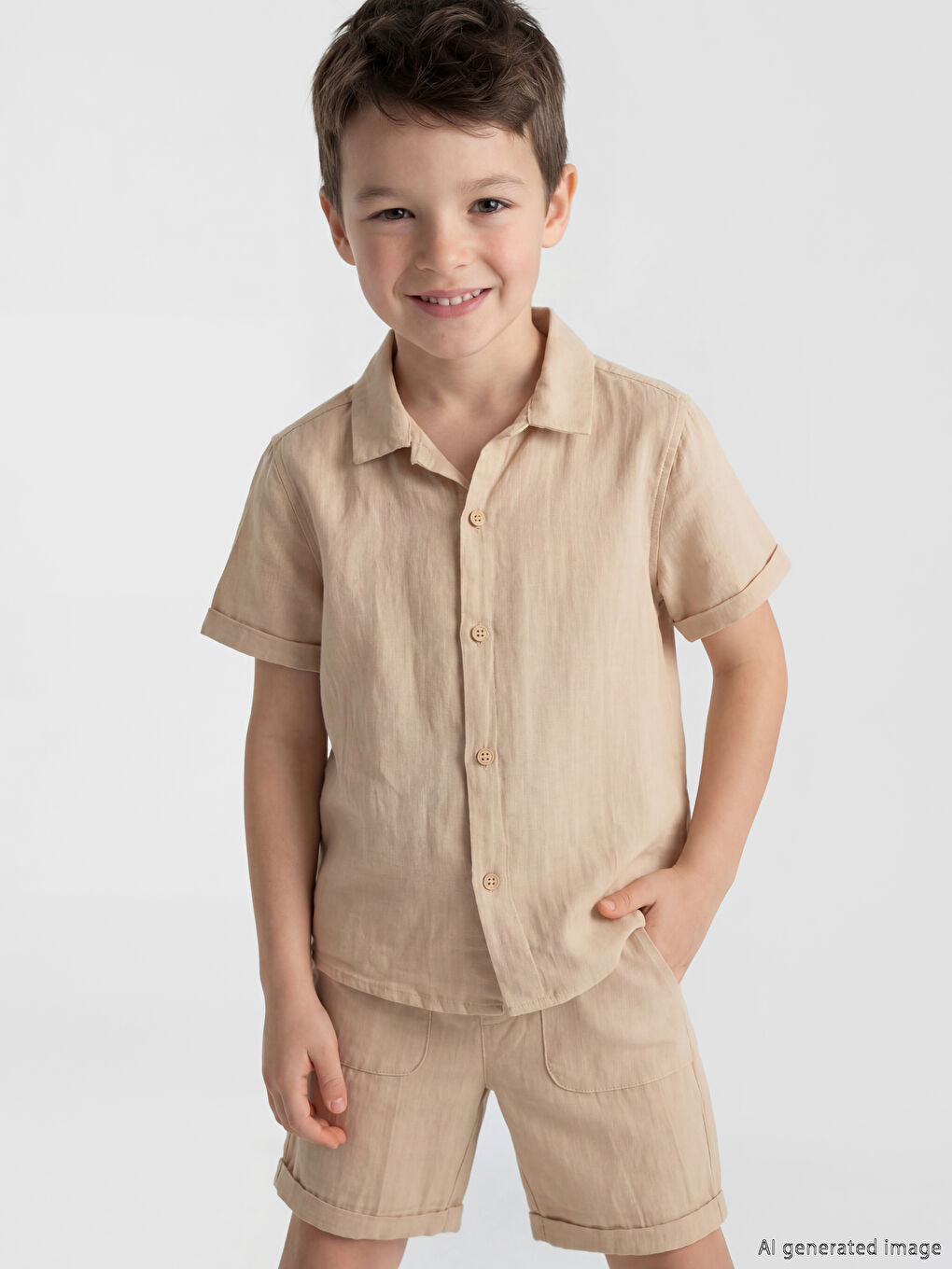 Jungenhemd und Shorts-1