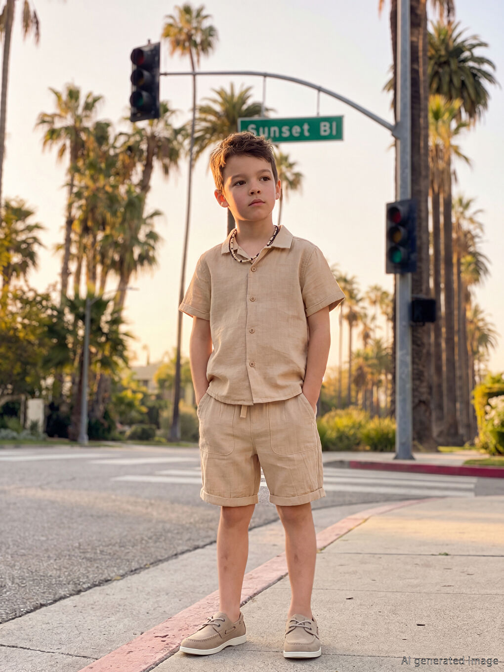 Jungenhemd und Shorts