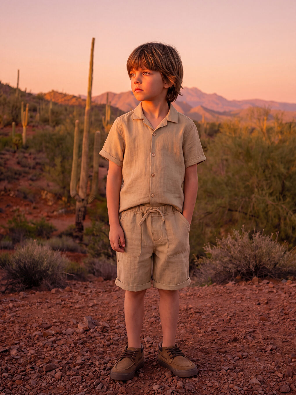 Boys' Shirt and Shorts-1
