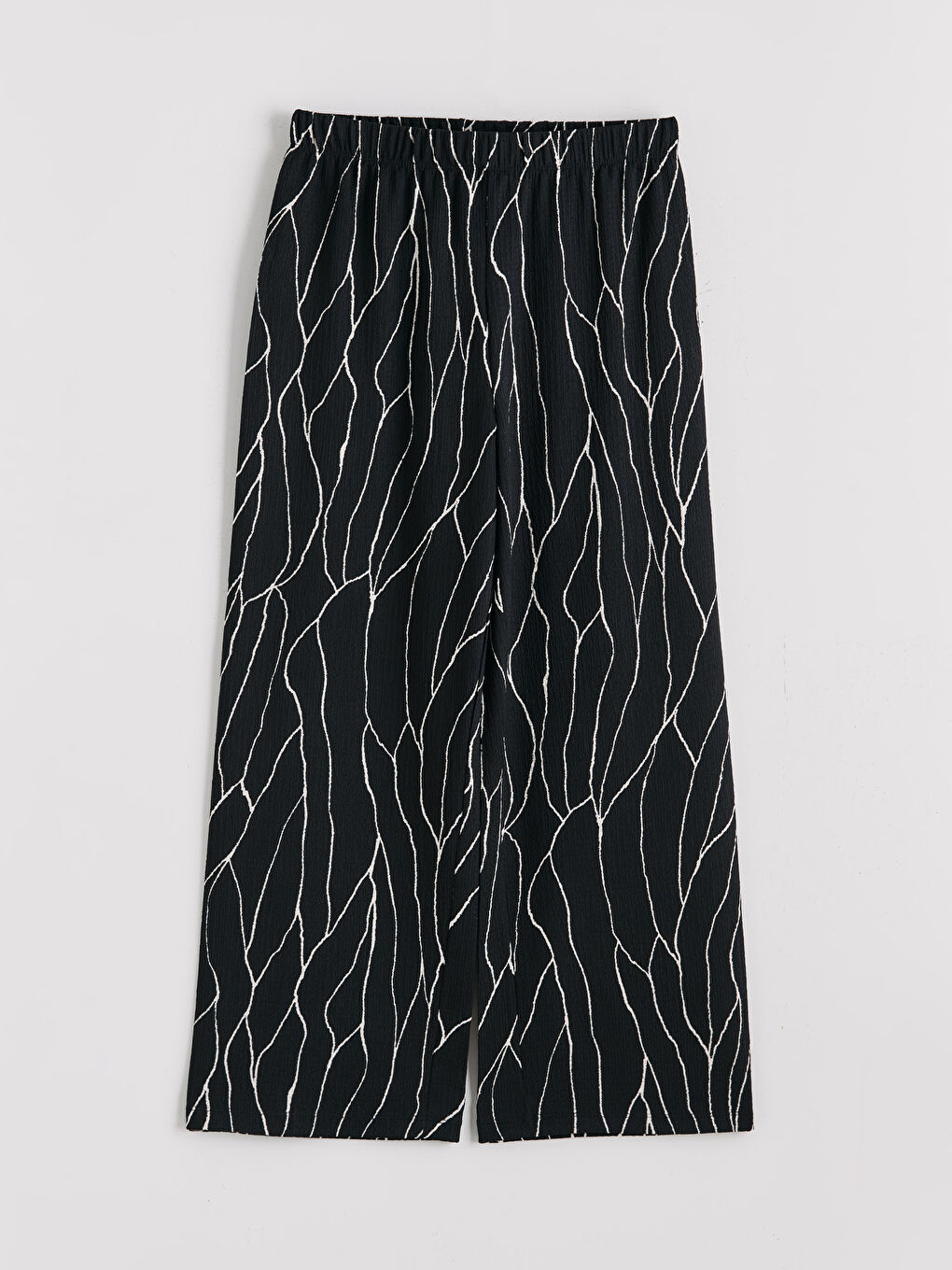 Elasticated Waist Patterned Women's Trousers-4