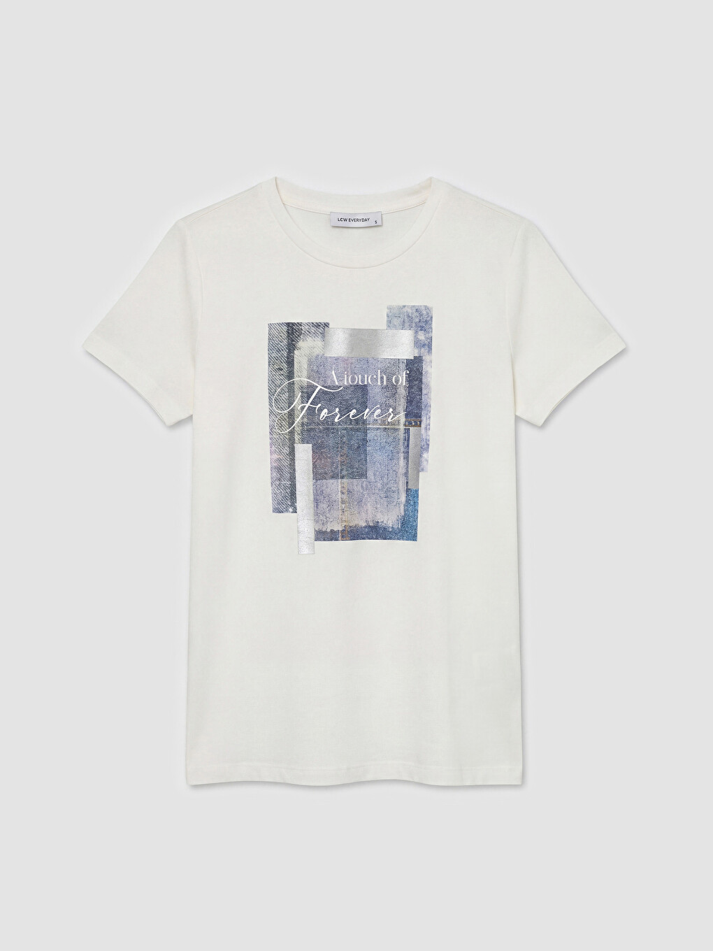 Crew Neck Printed Women's T-Shirt-4