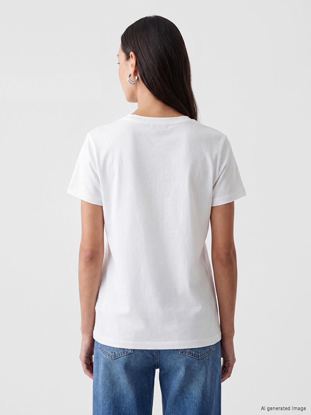 Crew Neck Printed Women's T-Shirt-3