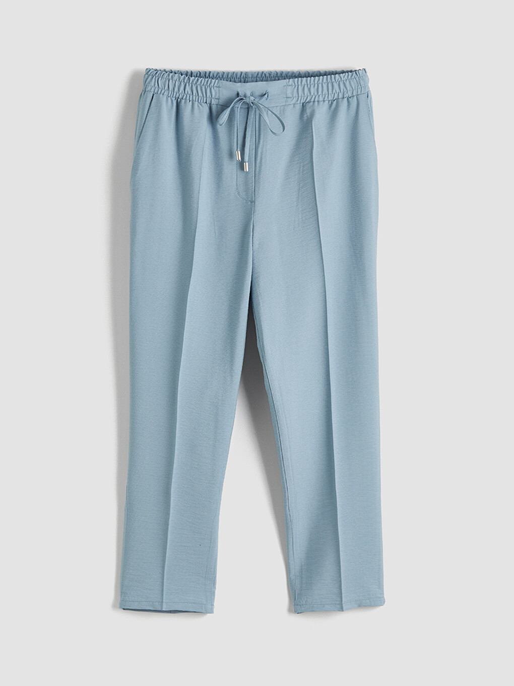 Elastic Waist Carrot Fit Women's Trousers-4