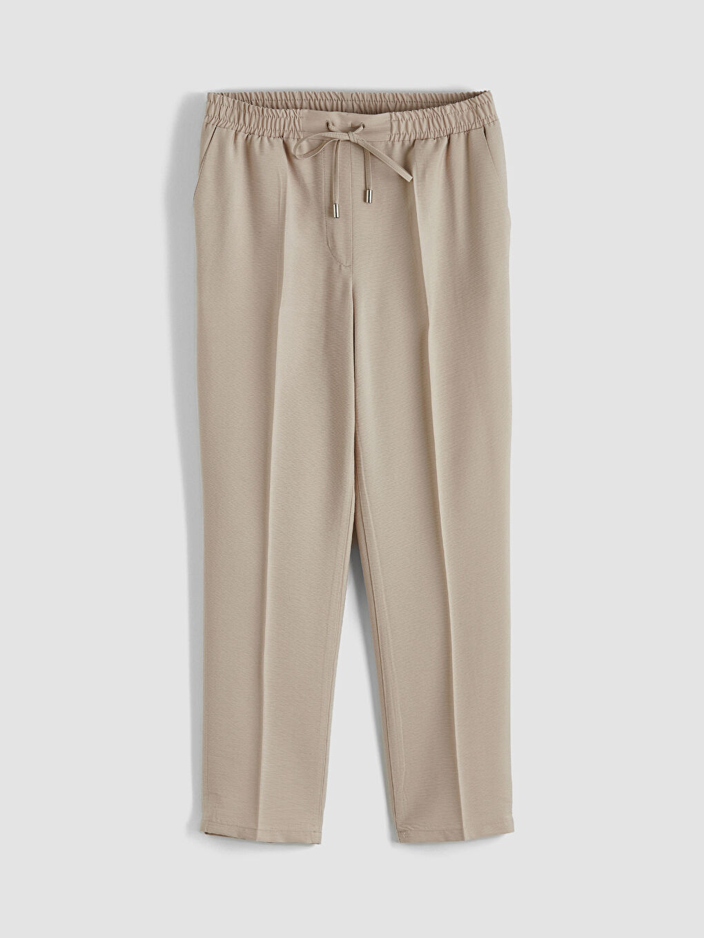 Elastic Waist Carrot Fit Women's Trousers-5