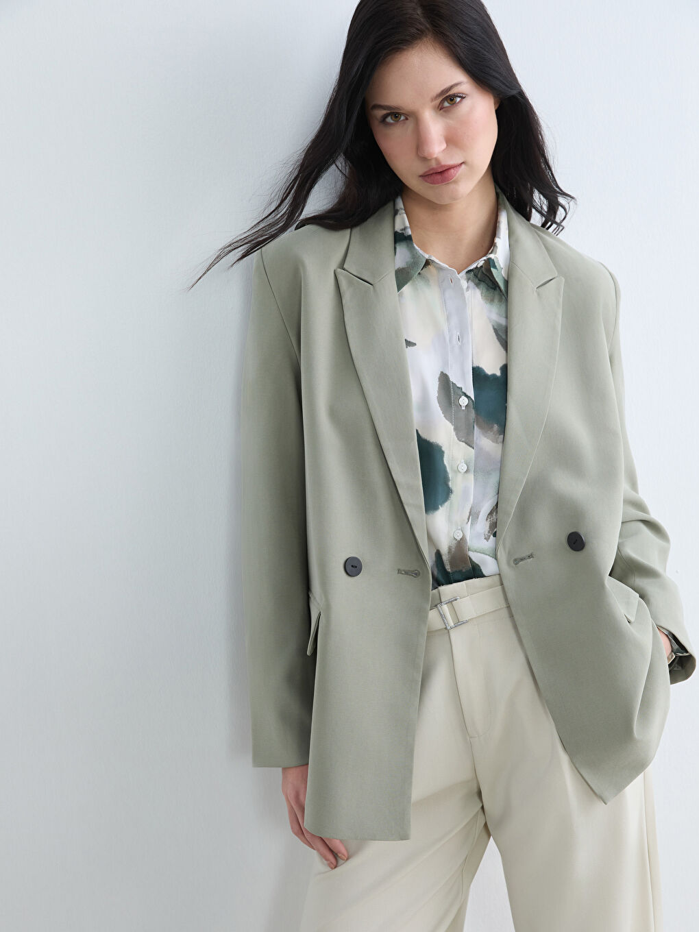 Double Breasted Women's Blazer Jacket