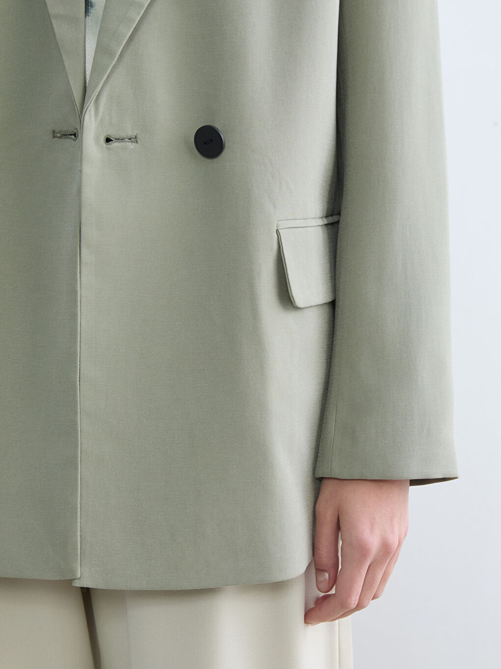 Double Breasted Women's Blazer Jacket-2