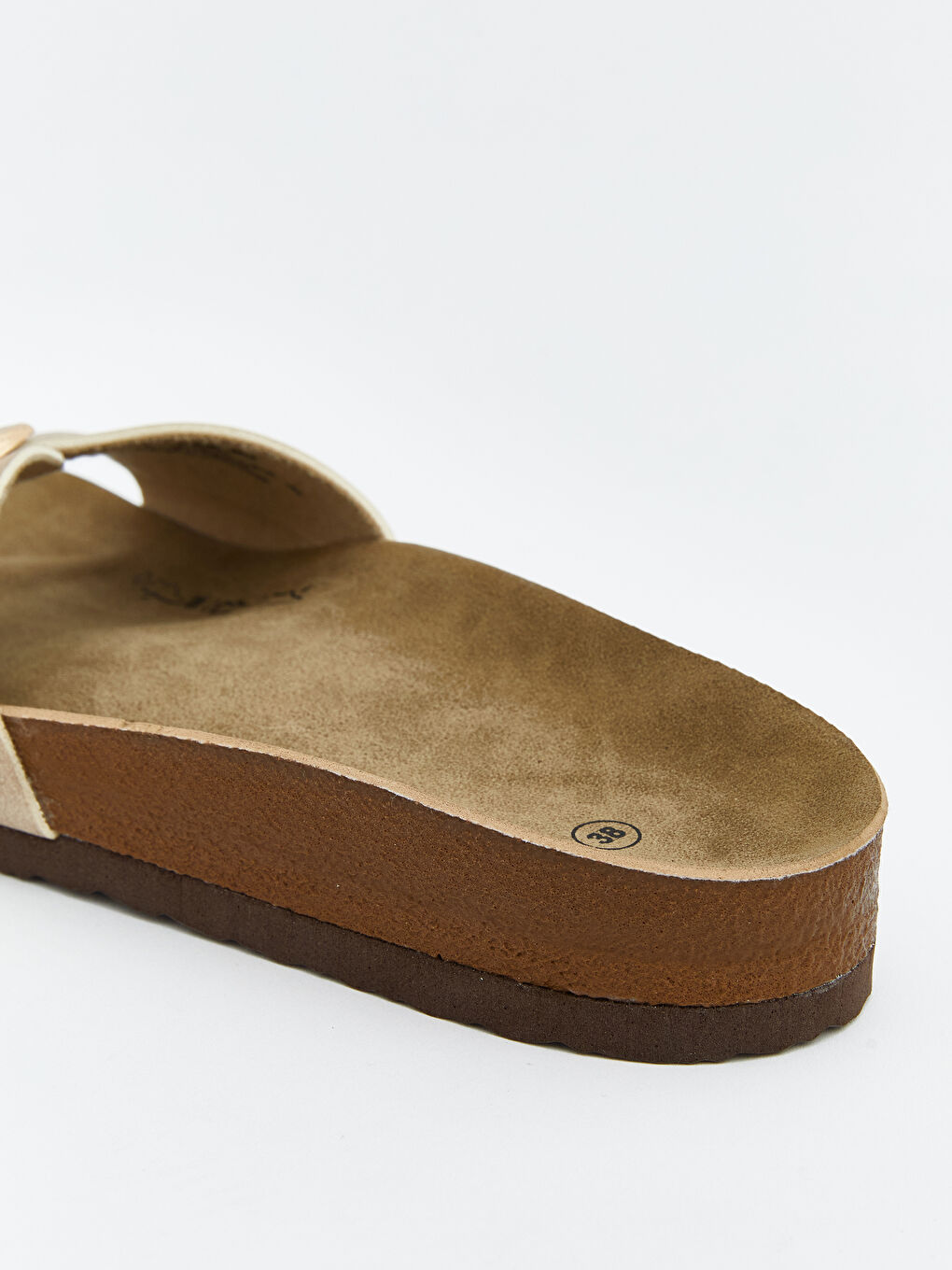 Bej Süet Görünümlü Kadın Terlik-4