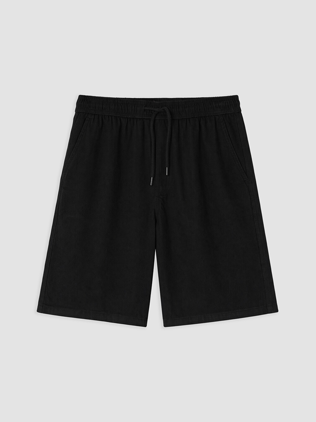 Man Black Denim Shorts-3