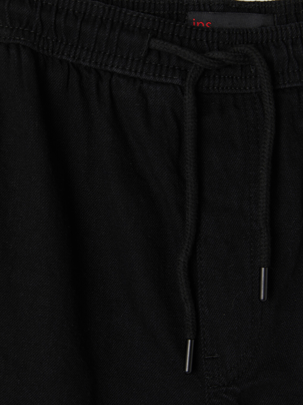 Man Black Denim Shorts-5