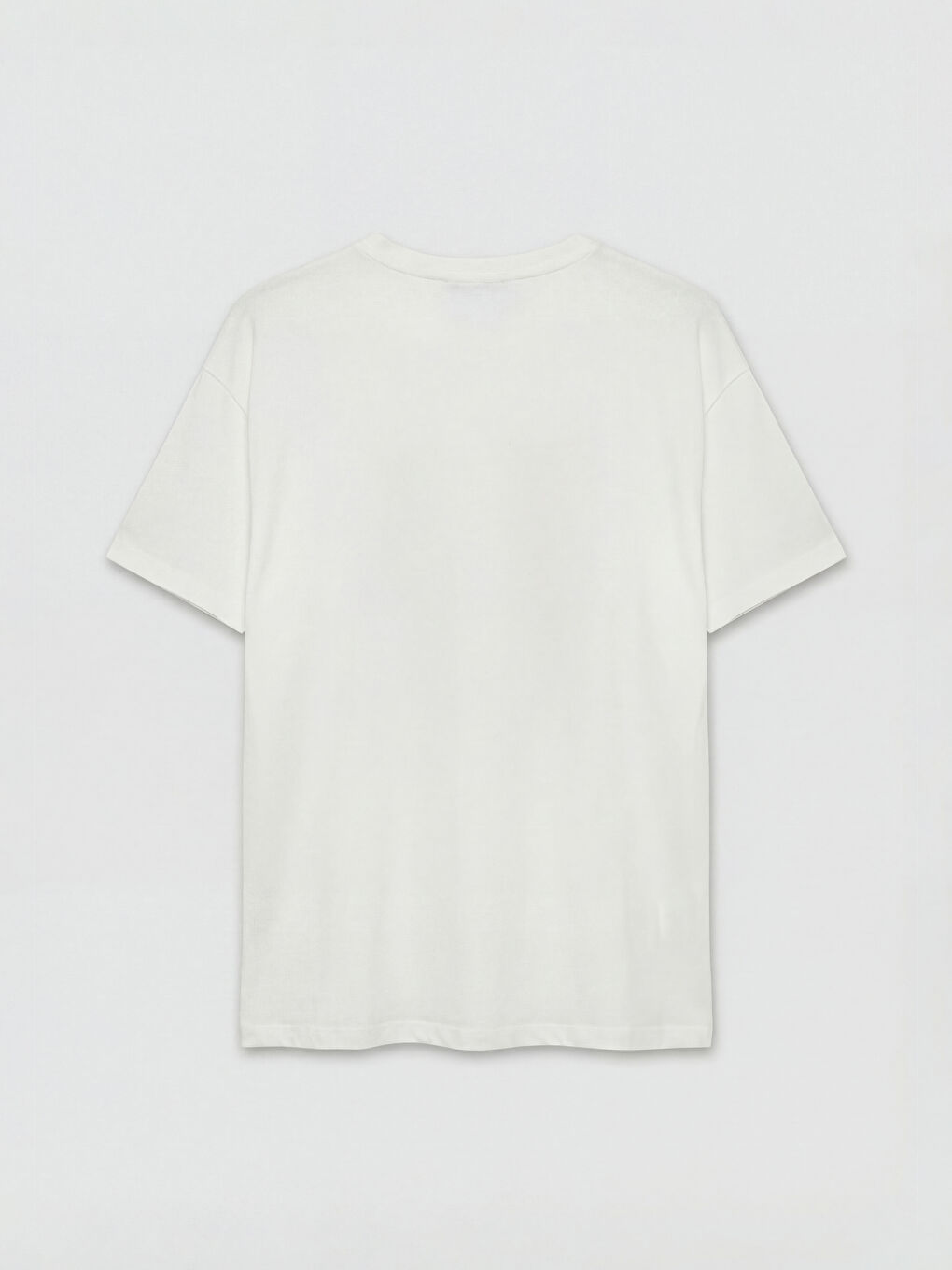 تي شيرت نسائي مطبوع بياقة دائرية-6