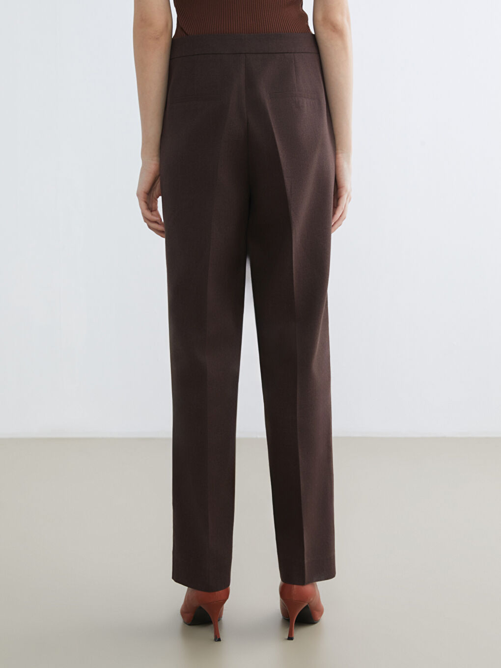 Pantalon BRUN Femme-3