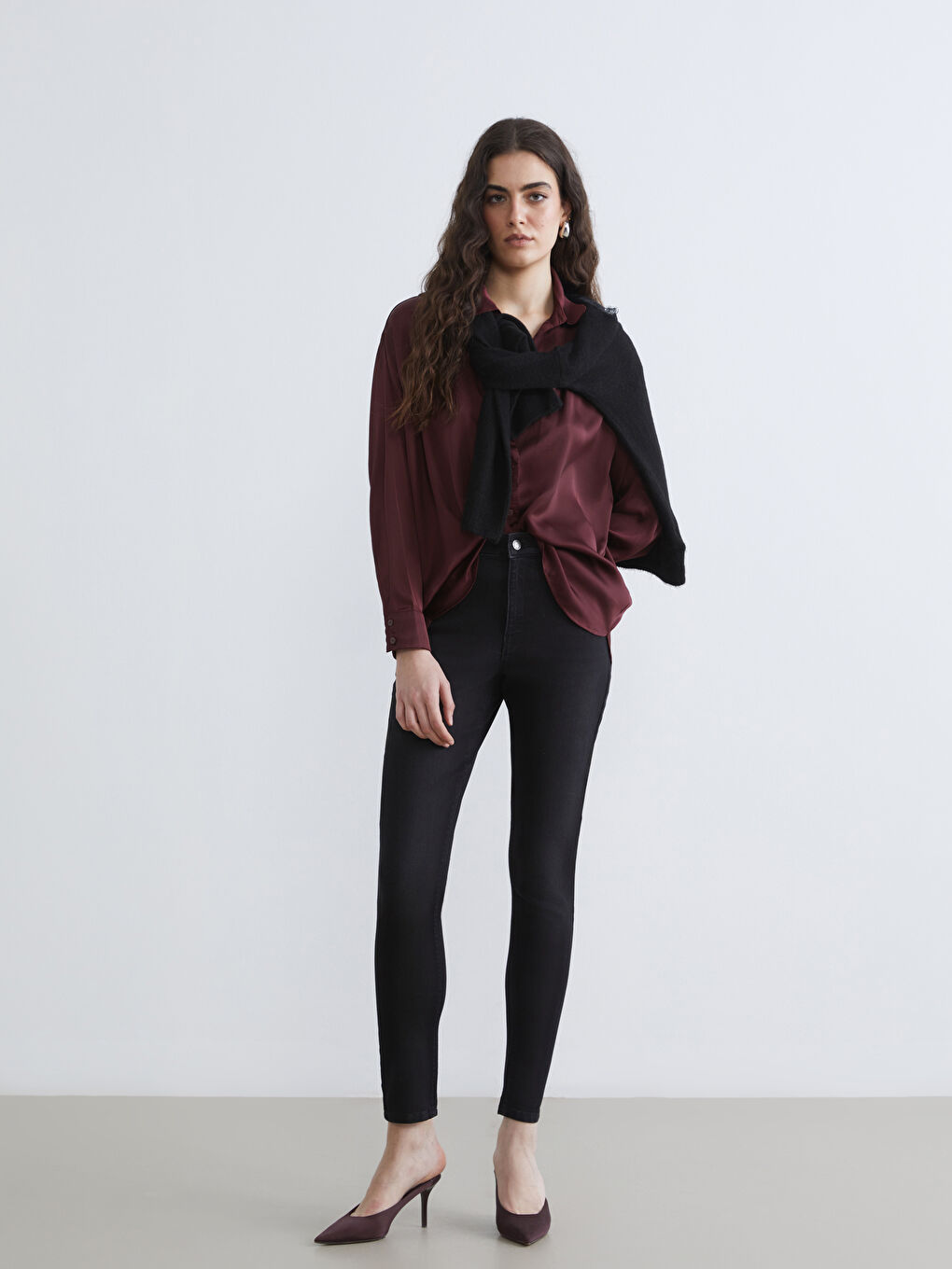 Siyah  Jüpiter Süper Skinny Fit Kadın Jean Pantolon