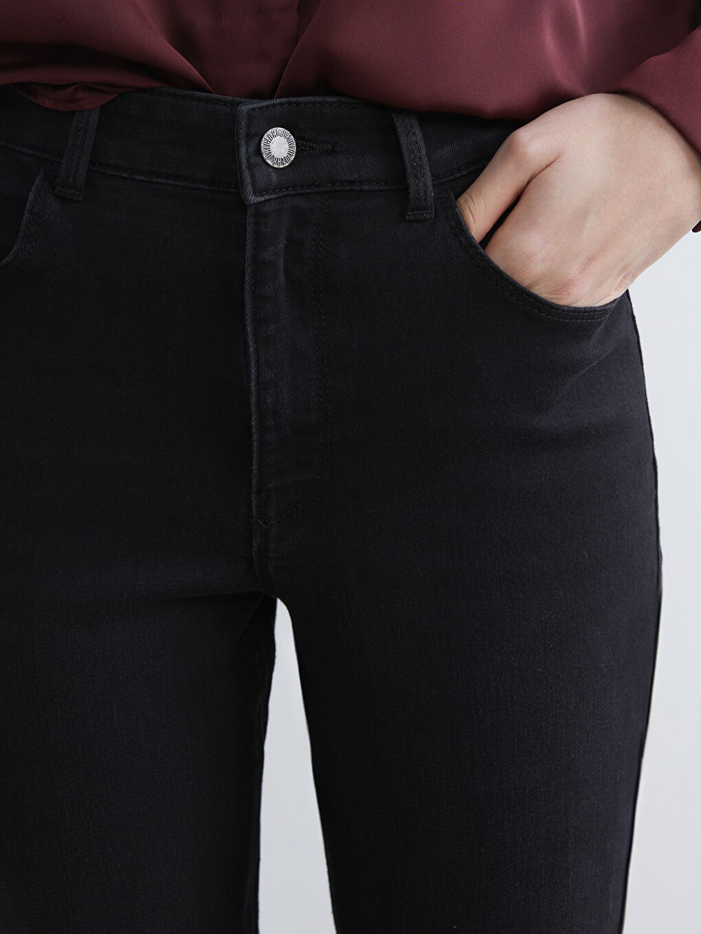 Siyah  Jüpiter Süper Skinny Fit Kadın Jean Pantolon-2