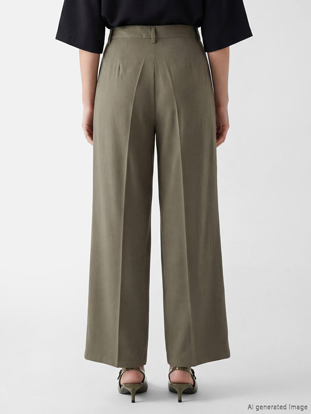 Дънки с широк крачол за жени-1