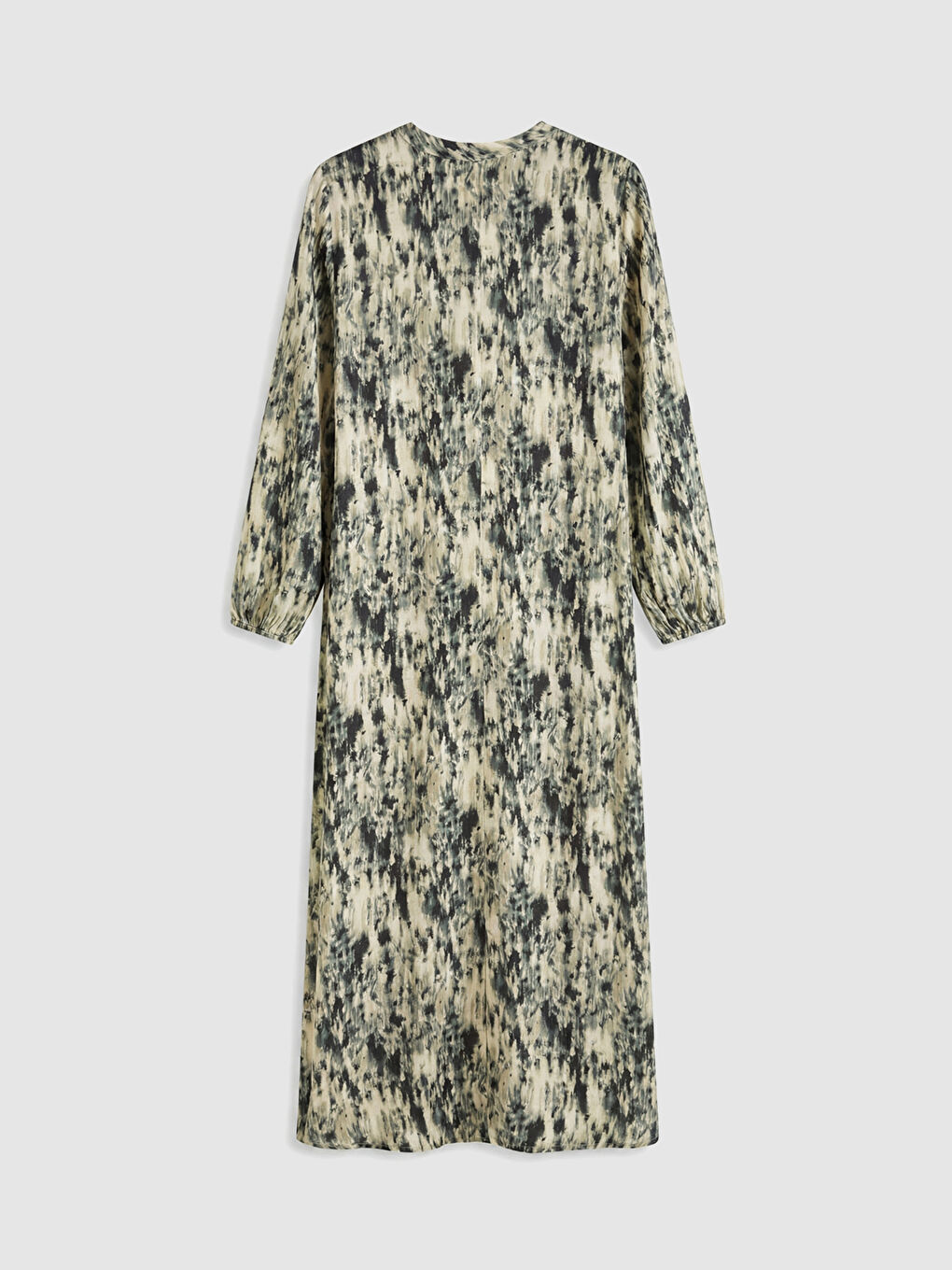 Karışık Hakim Yaka Desenli Elbise-1