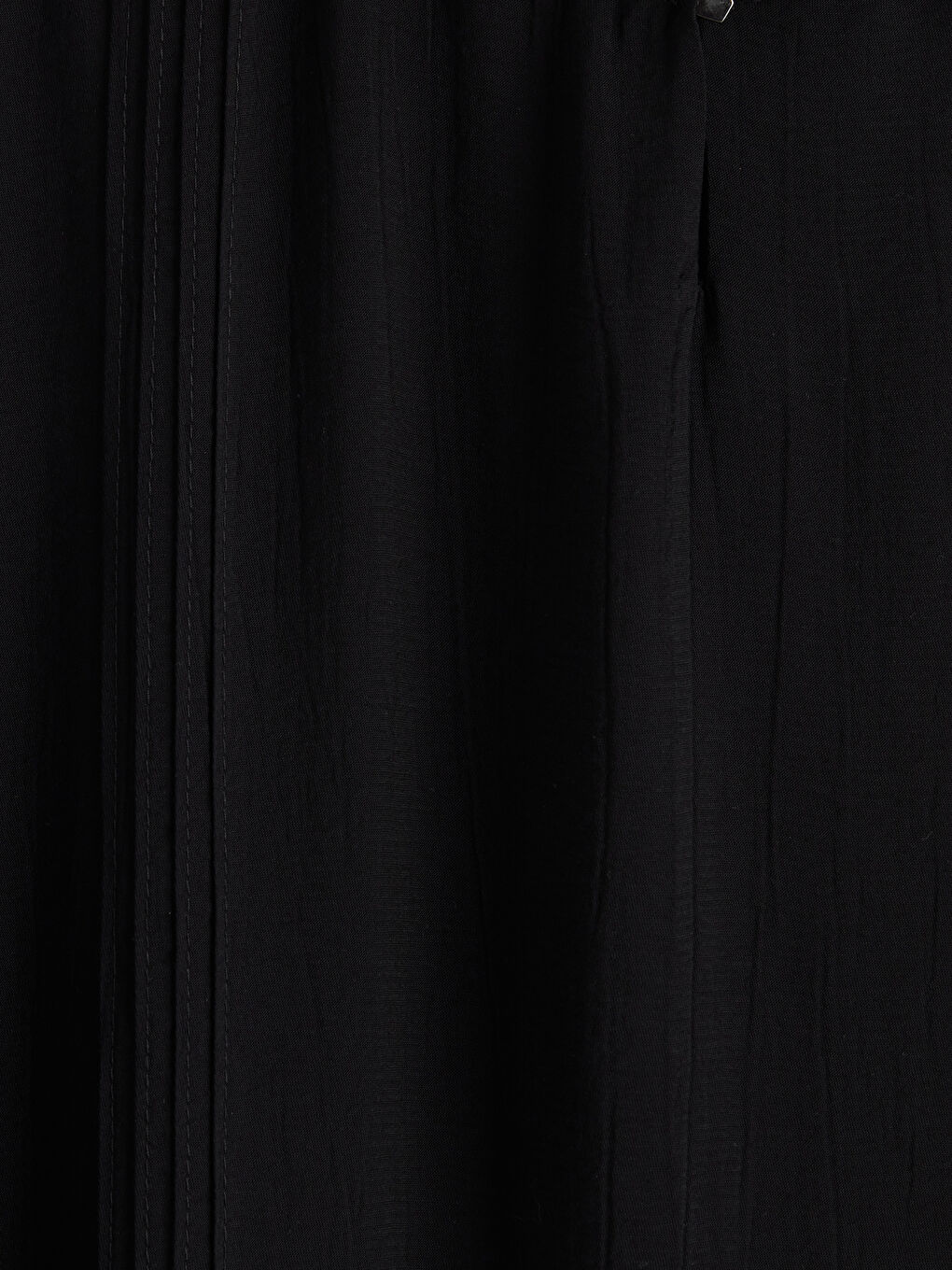 Siyah Bisiklet Yaka Balon Kollu Elbise	-2