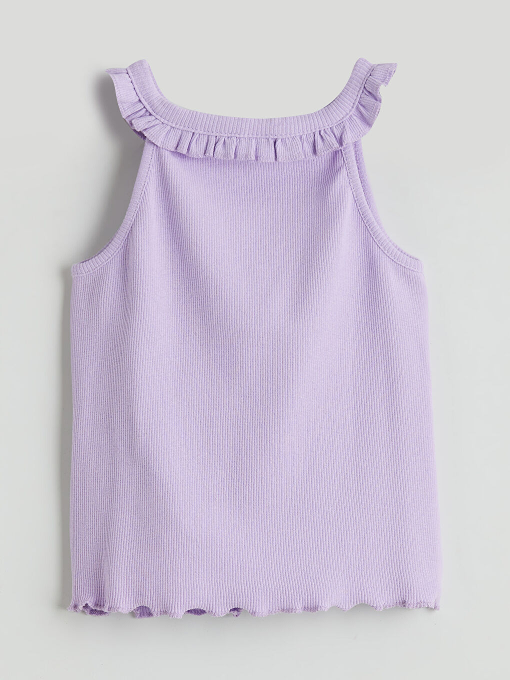 Lila Bebe Yaka Fitilli Kız Çocuk Atlet-1