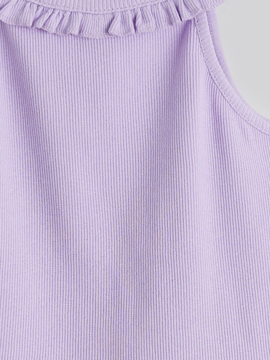 Lila Bebe Yaka Fitilli Kız Çocuk Atlet-2