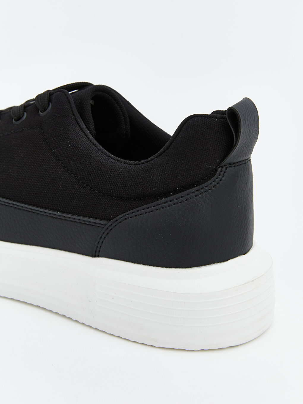 Siyah Bağcıklı Erkek Spor Ayakkabı-4