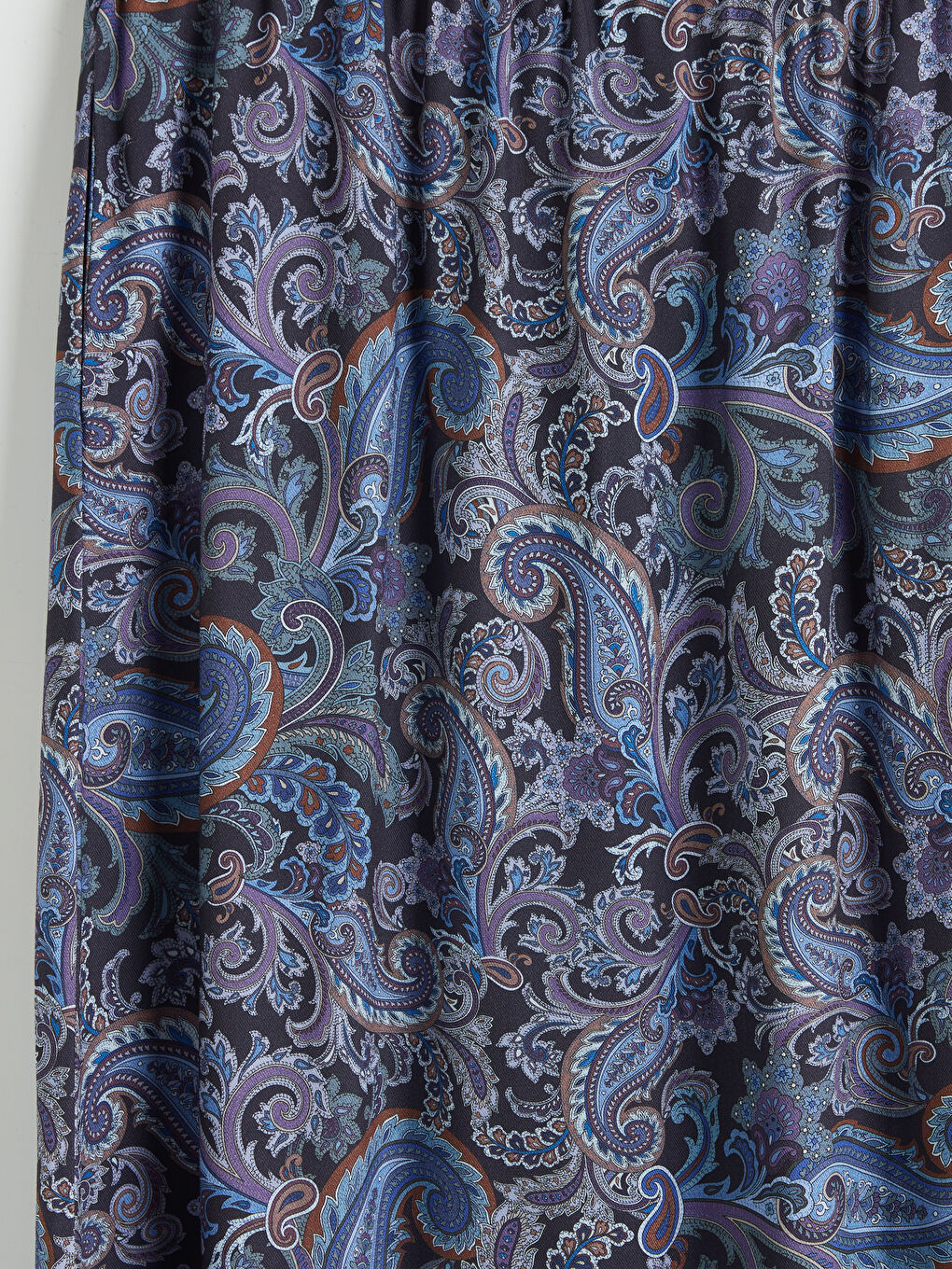 Lacivert Beli Lastikli Desenli Belmando Kloş Etek	-2