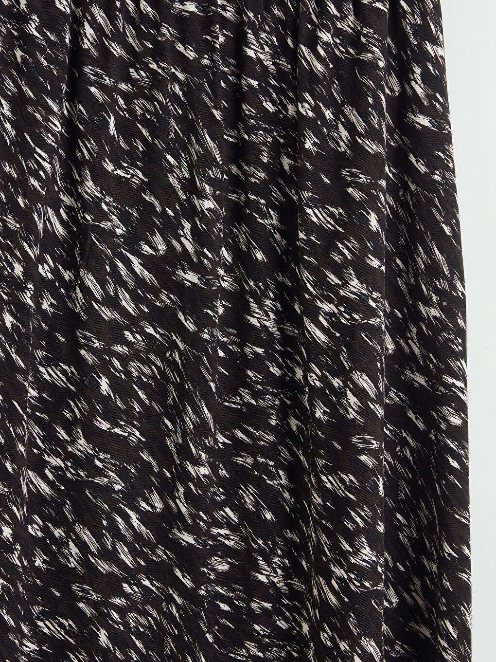 Siyah Beli Lastikli Desenli Belmando Kloş Etek	-2