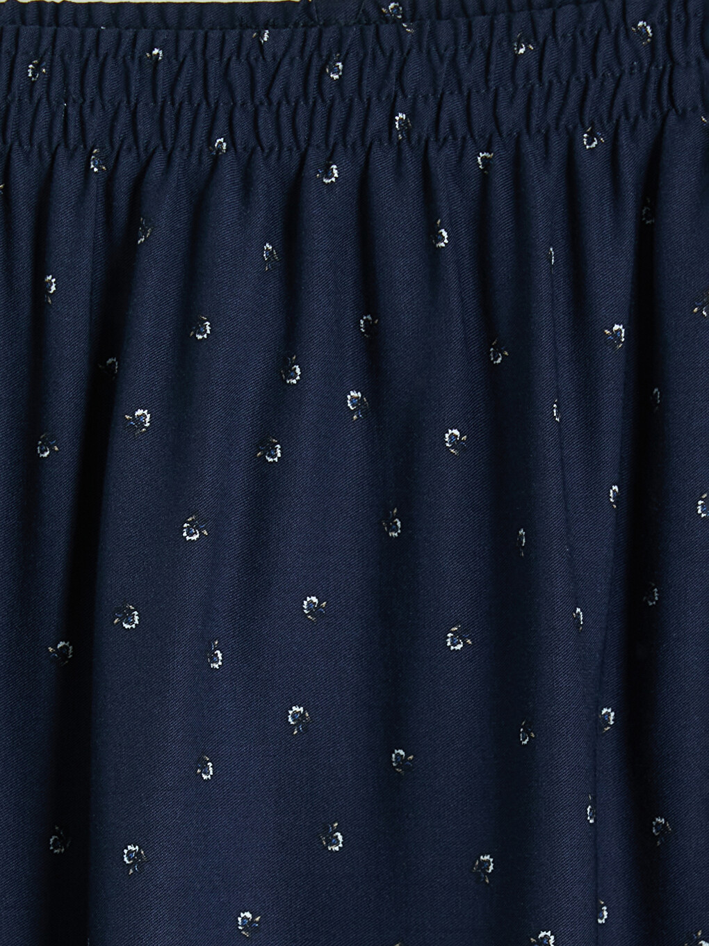 Elastic Waist Patterned Belmando Flared Skirt-5