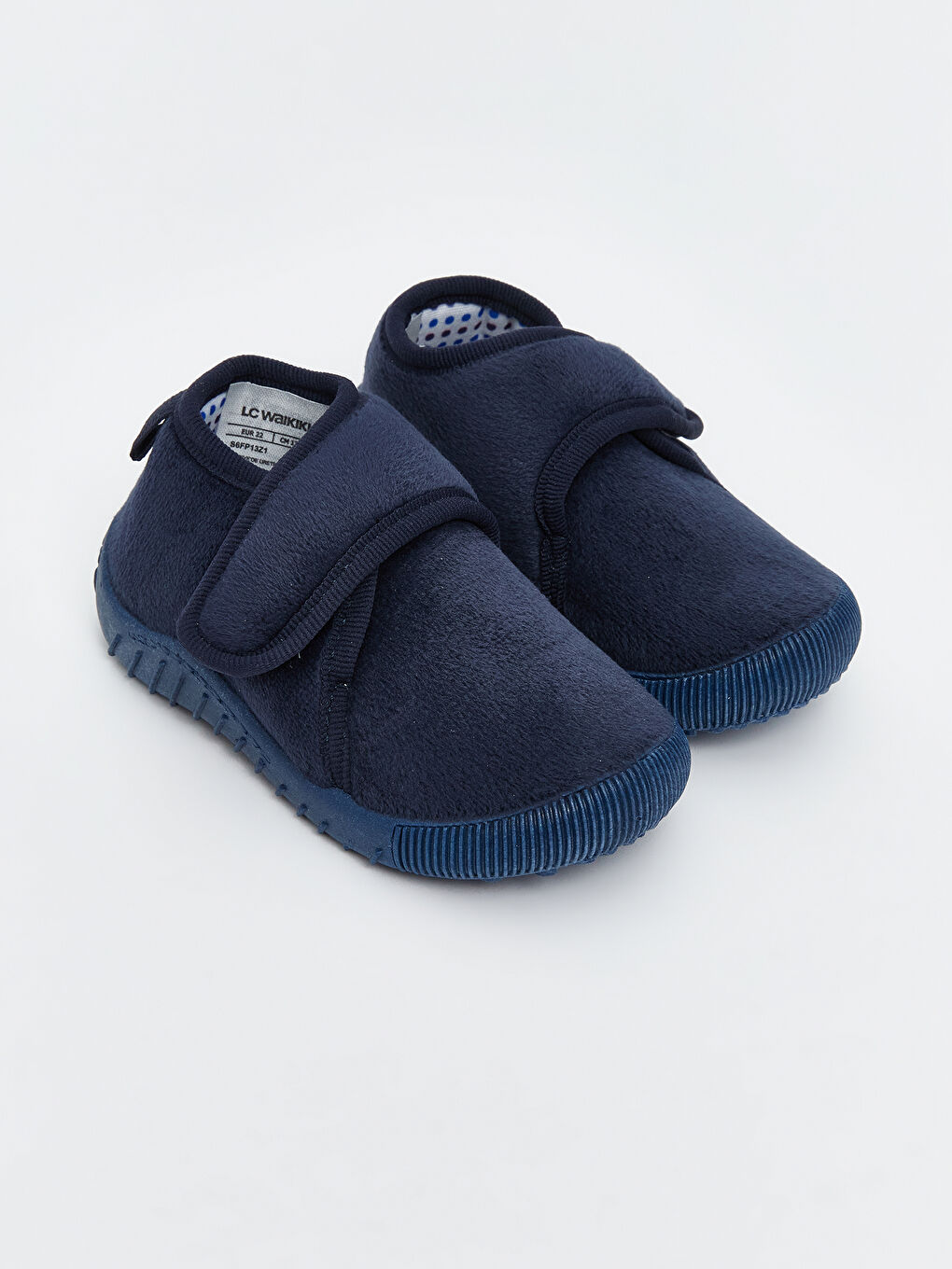 Lacivert Cırt Cırtlı Erkek Bebek Panduf